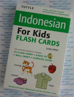 Indonesian for Kids,Flash Cards, Audio CD,Learning Guide 