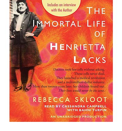 The Immortal Life of Henrietta Lacks by Rebecca Skloot AudioBook CD
