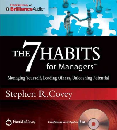 The 7 Habits for Managers -Stephen R. Covey AudioBook CD